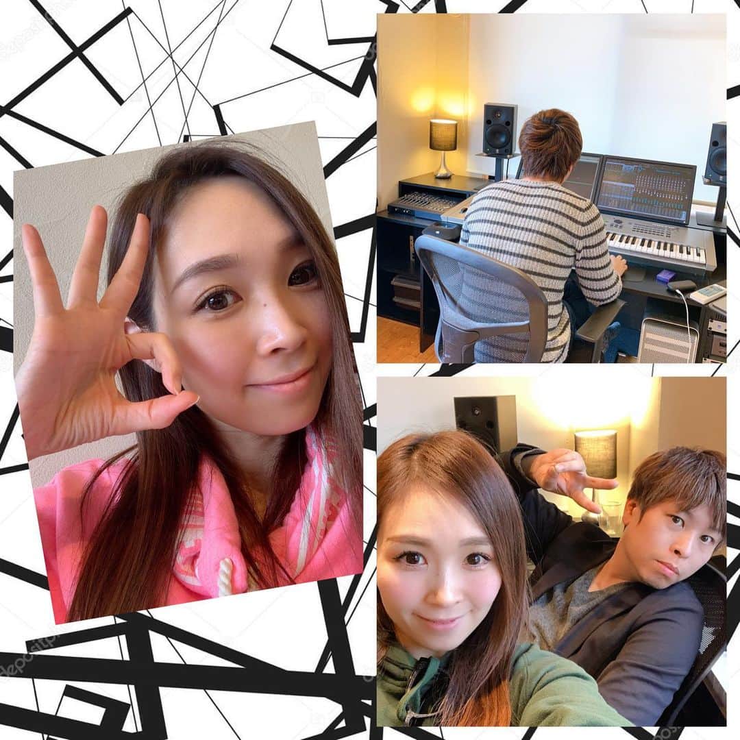 愛内里菜のインスタグラム：「けんちゃんスタジオ　ナウ😃😃﻿ ﻿ R の1stアルバム﻿ 最後の1曲﻿ できたとこー🙌🌈🌈﻿ ﻿ やったぁ🤗﻿ ﻿ カッコいい曲できた🥰﻿ ﻿ ✨活動20周年記念✨﻿ YouTube開始！チャンネル登録よろしくね😆﻿ 愛内里菜は「R」であ〜るチャンネル﻿ 「歌ってみた」﻿ https://youtu.be/N97mieWf2eg﻿ ﻿ 「解説編」﻿ https://youtu.be/v1RW058Oubs﻿ ﻿ ﻿ #歌ってみた﻿ #Cover﻿ #弾いてみた﻿ #カラオケ﻿ #ライブ﻿ #愛内里菜 改め#R として #歌手 再始動﻿ #垣内りか #垣内倶楽部 #バンド #バンド名 ﻿ #ライブ大好き #ライブツアー #ライブバンド﻿ #ライブハウス #ライブ #一体化 #絆 #盛り上がりたい #会いたい﻿ #感謝 #リスタート #アニバーサリー#20周年﻿ #YouTube﻿ #ユーチューバー﻿ @kentaroishii1981 #レコーディング  #アルバム制作」