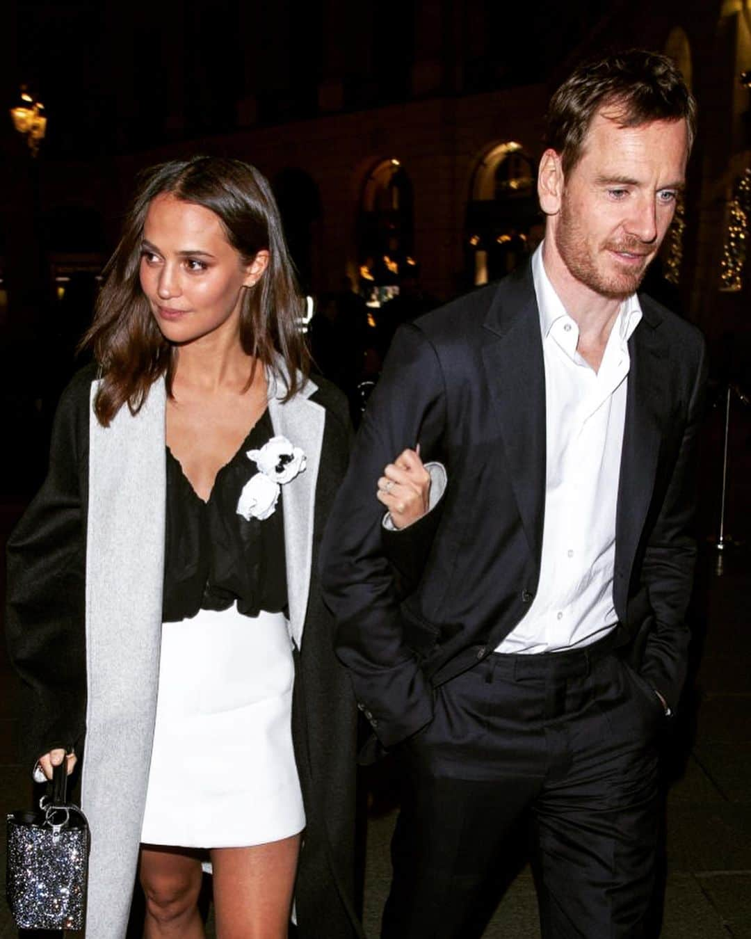 アリシア・ヴィキャンデルのインスタグラム：「Alicia and husband Michael Fassbender leaving a Louis Vuitton event in Paris earlier this week.」