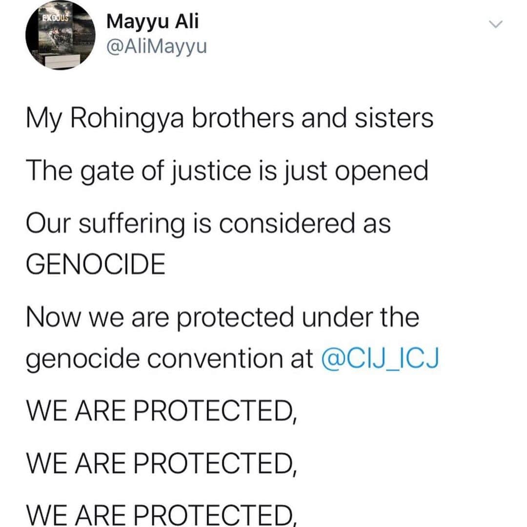トーマス・サドスキーさんのインスタグラム写真 - (トーマス・サドスキーInstagram)「Repost from @mohammedjamjoom- Please take a moment to read this tweet from #Rohingya poet @mayyuali. Reacting to the news that the International Court of Justice has ordered Myanmar to ensure its military does not commit acts of genocide against the Rohingya, Mayyu Ali writes, “the gate of justice is just opened.”」1月24日 2時47分 - thomas_sadoski