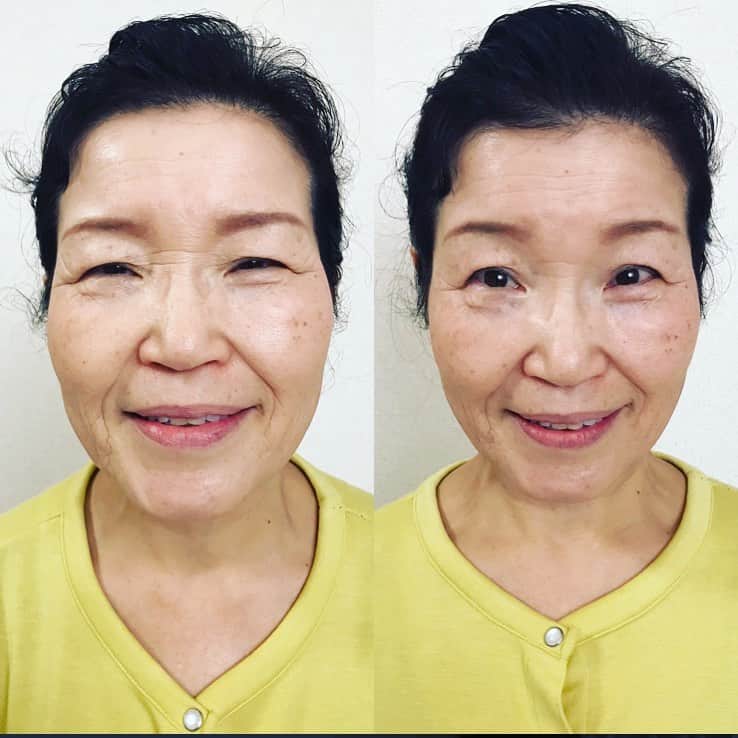 間々田佳子のインスタグラム：「先日のお客様💮  #間々田佳子 #表情筋研究家 #コアフェイストレーニング #コアフェイトレ #顔の筋トレ #フェイトレ」