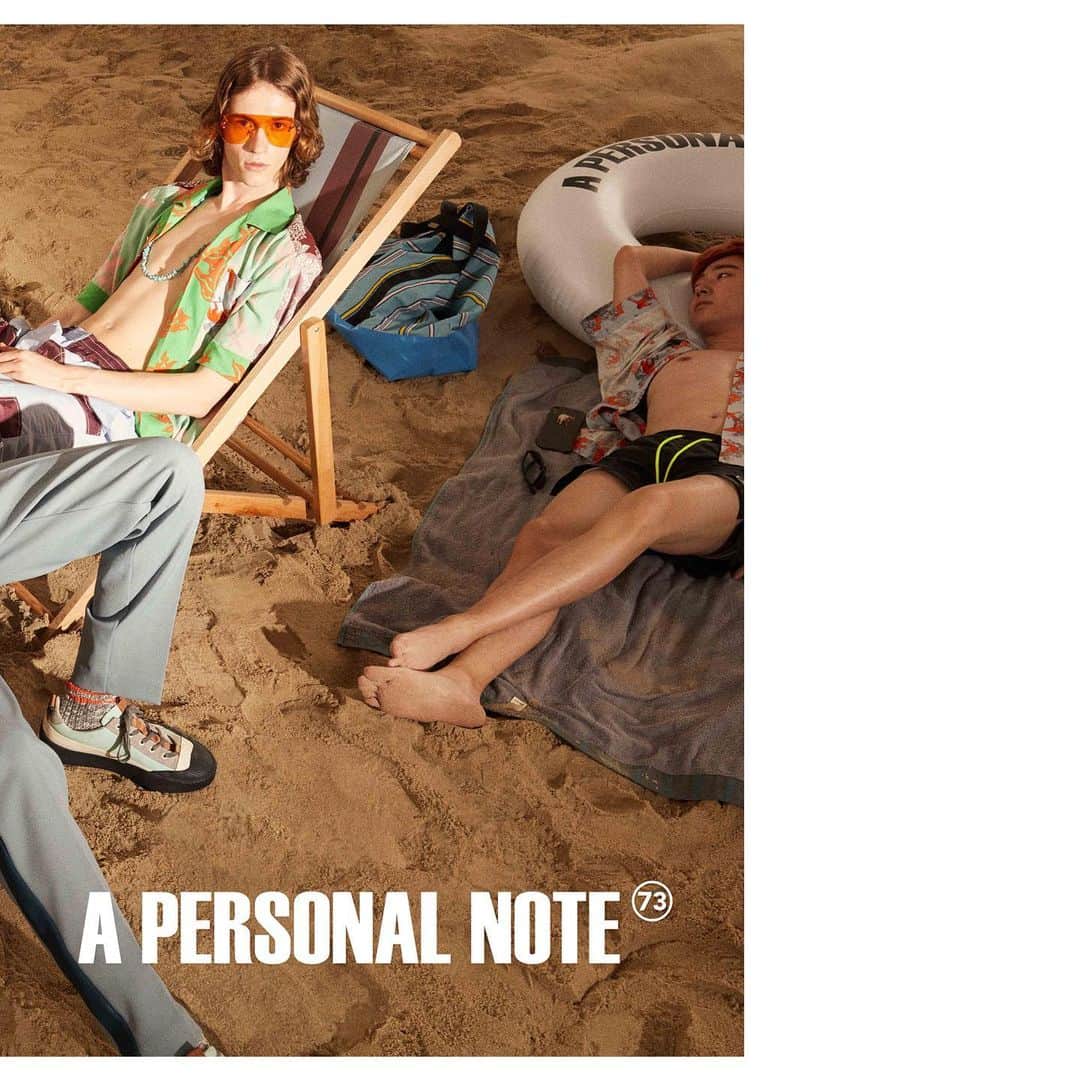 アンドレアポンピリオのインスタグラム：「WARNING! THE NEW A PERSONAL NOTE 73 SPRING SUMMER 2020 CAMPAIGN 💥  @apersonalnote73 @apersonalnote73 @apersonalnote73  #APERSONALNOTE73 #AndreaPompilio #LoveMeForeverOrNever #SS20」