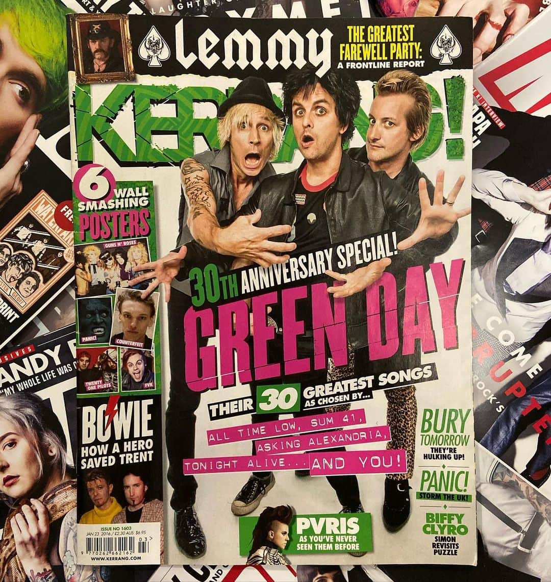 Kerrang!さんのインスタグラム写真 - (Kerrang!Instagram)「Four years ago today, we celebrated 30 years of Green Day on the cover of Kerrang! magazine. Did you have this issue? . . . #tbt #throwbackthursday #greenday #billiejoearmstrong #trecool #mikedirnt」1月23日 21時29分 - kerrangmagazine_