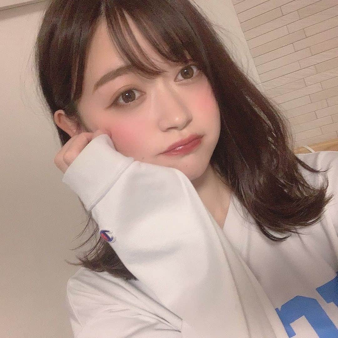 中沢結のインスタグラム：「前髪切って髪色暗くしてもらた！ありがとうございます(@saito_jyunya)」