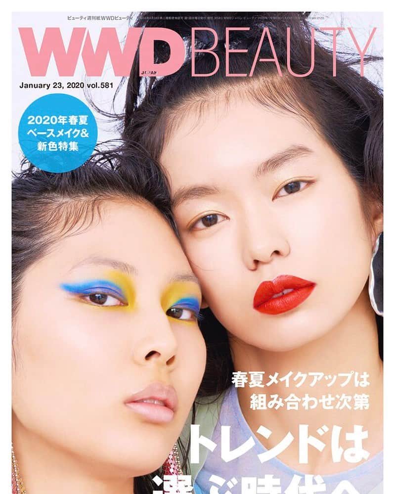 那須ミラノのインスタグラム：「WWD beauty 1月23日号❤︎ P: @sohei_yanaoka  E: @natsumi_yoneyama  H: @takayukishibata  M: @kouta_ny  S: @izumimachino  model: with @tmgroooo2  #wwd#wwdbeauty」