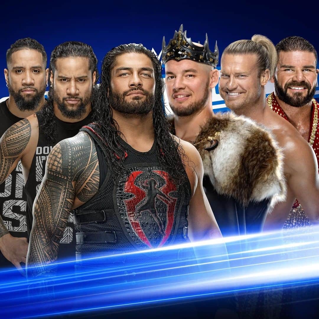 WWEさんのインスタグラム写真 - (WWEInstagram)「#TheBloodline @romanreigns @jonathanfatu and @uceyjucey will battle King @baroncorbinwwe @heelziggler and @realrobertroode tomorrow night on #SmackDown!」1月24日 3時58分 - wwe