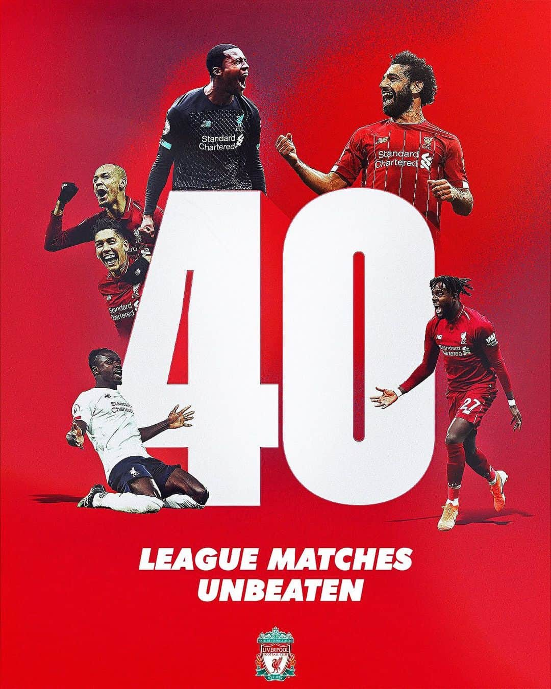 リヴァプールFCさんのインスタグラム写真 - (リヴァプールFCInstagram)「4️⃣0️⃣ @premierleague games unbeaten ✨ #LFC」1月24日 7時03分 - liverpoolfc