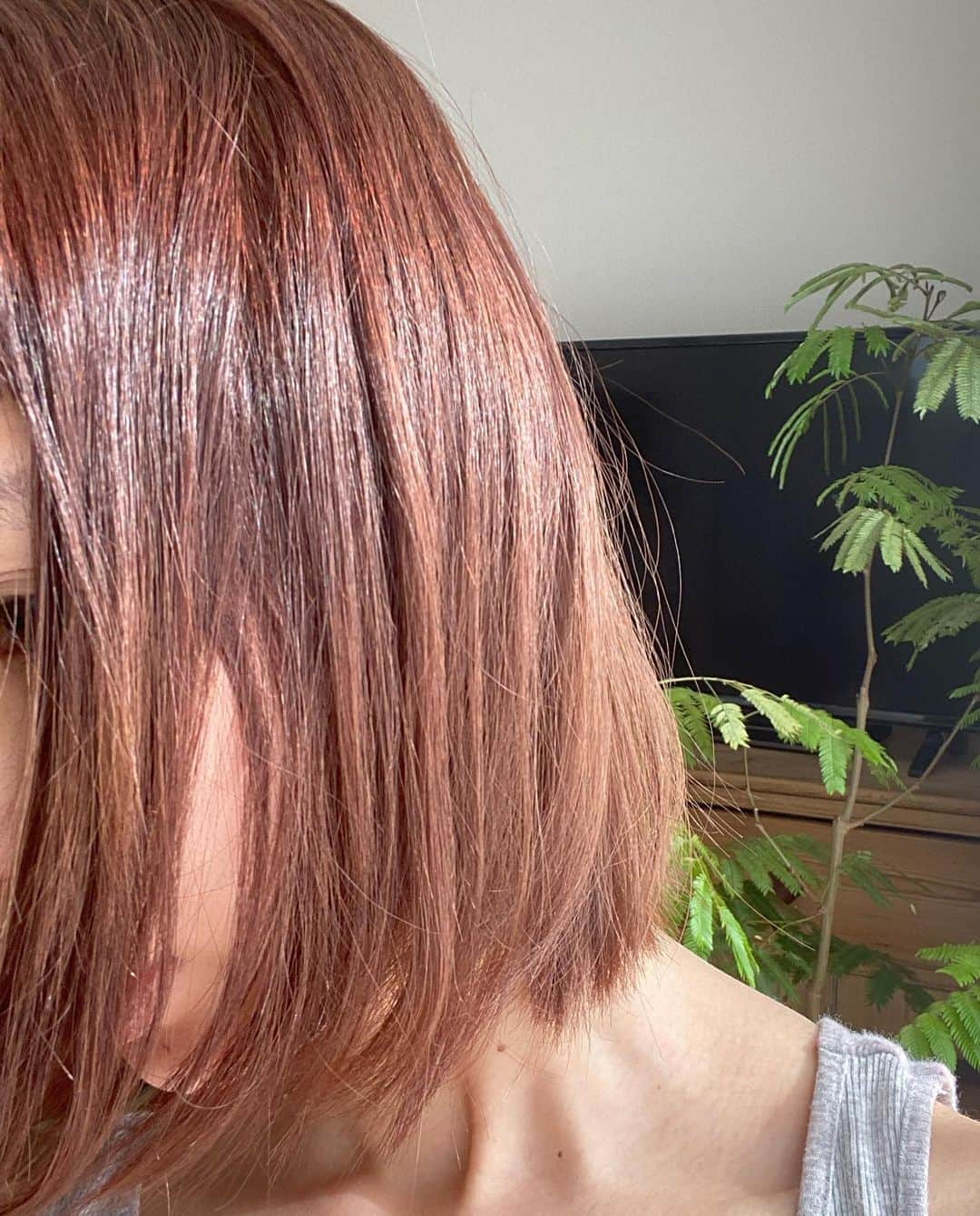 のインスタグラム：「new color くすみピンク♡ by @alysa_i  ありがとう〜！！！ 年末のカラーが気に入ってね またピンク入れてもらったよ🌷 日に当たりより綺麗。うきうき。 今日もよろしくお願いします！金曜日〜！ #hair #haircolor #pink」