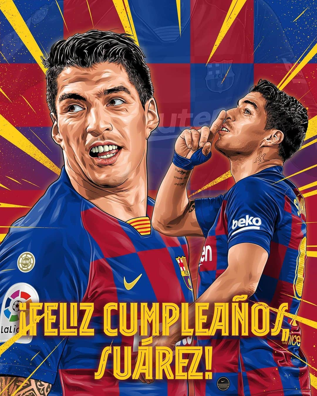 FCバルセロナさんのインスタグラム写真 - (FCバルセロナInstagram)「🎂 Happy birthday, @luissuarez9 ¡Felicidades! Felicitats! 🤗 Send your birthday wishes 👇」1月24日 17時43分 - fcbarcelona