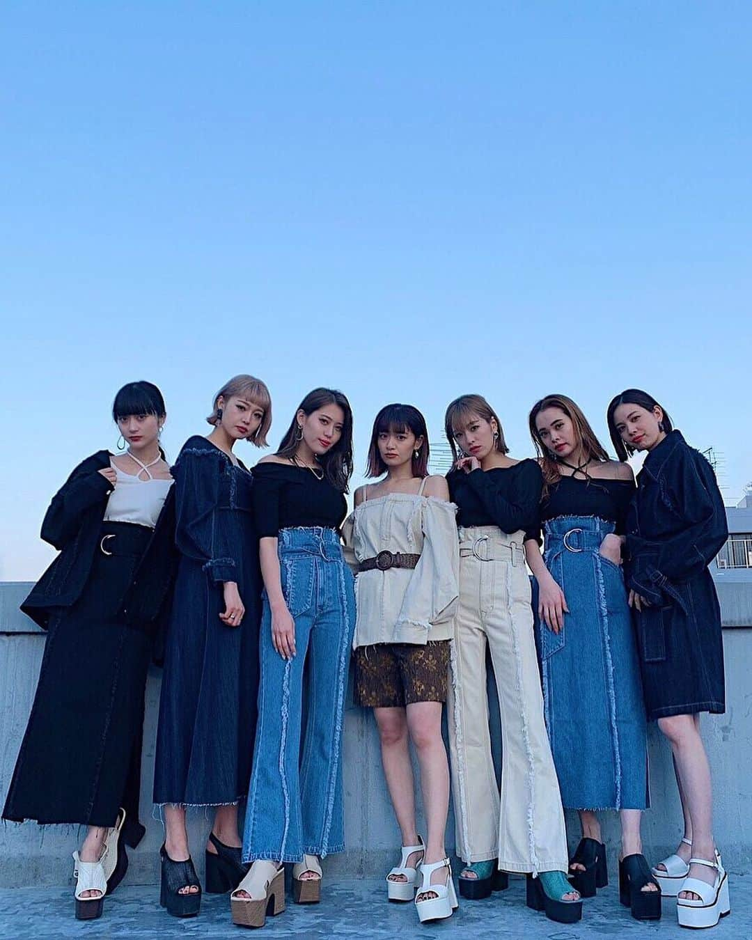 EMODAさんのインスタグラム写真 - (EMODAInstagram)「ㅤㅤㅤ  2020 S/S SEASON CONCEPT -VACATION HIGH- ㅤㅤㅤ  ㅤㅤㅤ  EMODA 10th【DENIM CAPSULE COLLECTION 】 ㅤㅤㅤ  ㅤㅤㅤ  RYOKAㅤㅤㅤ ㅤㅤㅤㅤ ・SWITCHING LINE BLUKY Gジャン ¥13,800+tax ・2WAY CUTTING TOP ¥3,900+tax ・SWITCHING LINE LONG HW SK ¥10,800+tax ㅤㅤㅤ ・WOOD BULKY SLING BACK SANDALS ¥11,800+tax ㅤㅤㅤ  ERINA ・SWITCHING LINE MAXI OP ¥13,800+tax ・WOOD BULKY SLING BACK SANDALS ¥11,800+tax  HARUKA ・2WAY CUTTING TOP ¥3,900+tax ・SWITCHING LINE LONG HW JEANS ¥12,800+tax ・CUTTING HI BULKY HEEL ¥11,800+tax  LISA ・SWITCHING LINE OFFSHOULDER TOP ¥9,800+tax ・KNITTING WIDE BELT ¥3,900+tax ・J/W HALF PTㅤㅤㅤ ¥5,900+tax ・T LINE HI SANDALS ¥10,800+tax  MINORI ・2WAY TIGHT TOP ¥4,900+tax ・SWITCHING LINE LONG HW JEANS ¥12,800+tax ・WOOD BULKY SLING BACK SANDALS ¥11,800+tax  SANAE ・2WAY CUTTING TOP ¥3,900+tax ・SWITCHING LINE LONG HW SK ¥10,800+tax ・CUTTING HI BULKY HEEL ¥11,800+tax  SAORI ・SWITCHING LINE BLUKY TRENCH COAT ¥16,800+tax ・CURVE LINE TANK SANDALS ¥11,800+tax  ㅤㅤㅤ ㅤㅤㅤ プロフィール( @emoda_official )のURLからチェック✔ ㅤㅤㅤ #EMODA #10th #DENIMCOLLECTION #RUNWAYchannel #2020SS @emoda_snap」1月24日 19時59分 - emoda_official