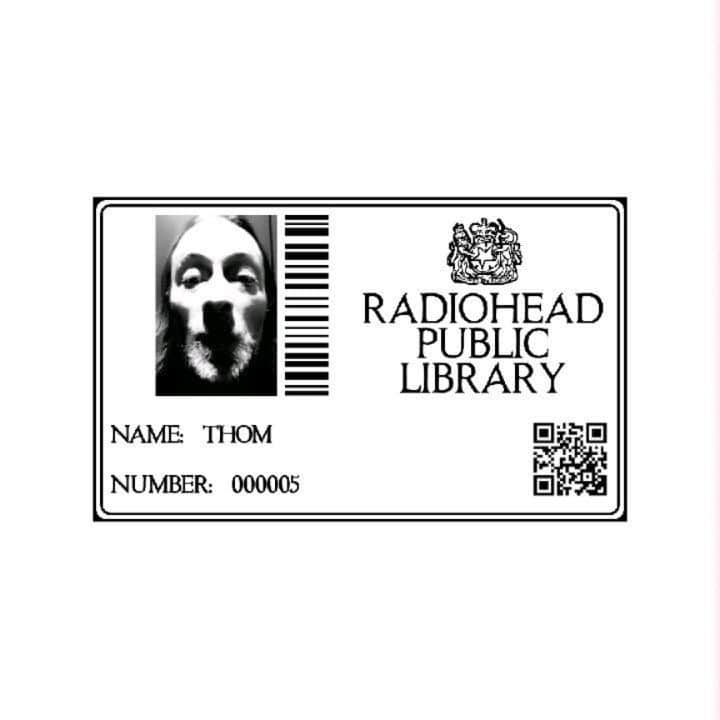 Radioheadのインスタグラム：「The final librarian for the week browsing the shelves of the Radiohead Public Library is: Thom.  Link in bio...」
