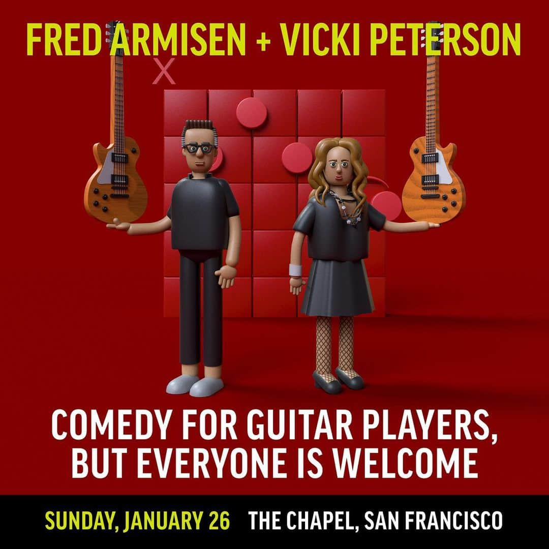 フレッド・アーミセンのインスタグラム：「This Sunday with Vicki Peterson at @sf_sketchfest  Art by @newbvl」