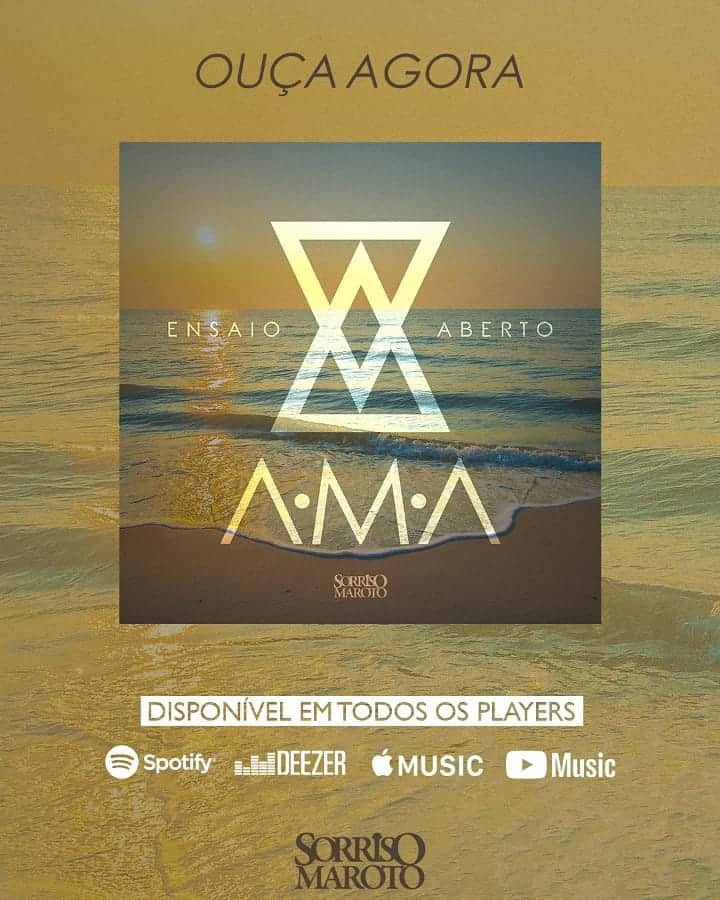 Sorriso Marotoのインスタグラム：「E as novidades não param! 😀 Liberamos algumas músicas inéditas do DVD #SorrisoMarotoAMA pra turma que vai na gravação estar com elas na ponta da língua dia 16/02! 👊🏽 Já está disponível em todos os apps de música! 😉 #EnsaioAbertoAMA #AMA」