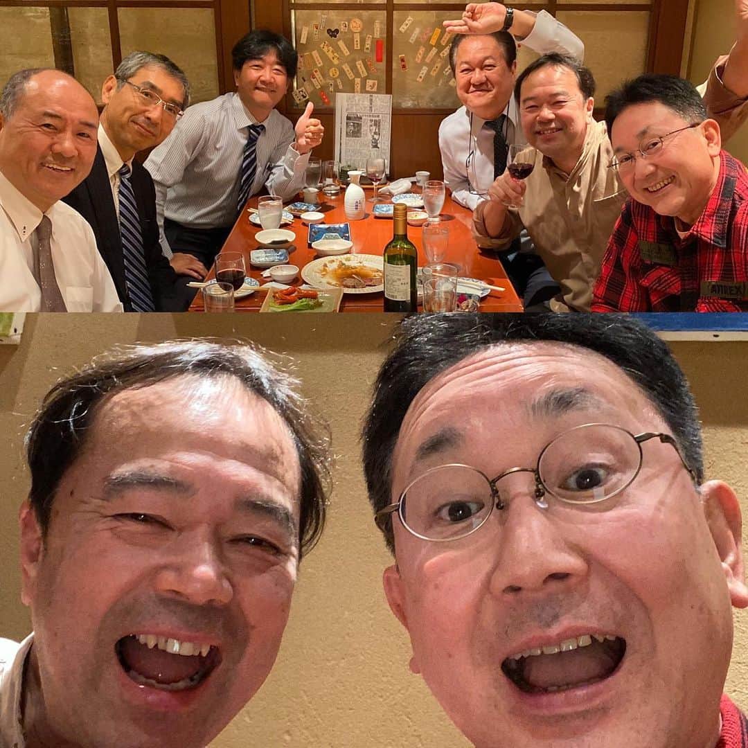 のインスタグラム：「#名探偵コナン で有名な諏訪も 久しぶりに一緒に 昨夜は会社同期と宴会でし♫た〜」