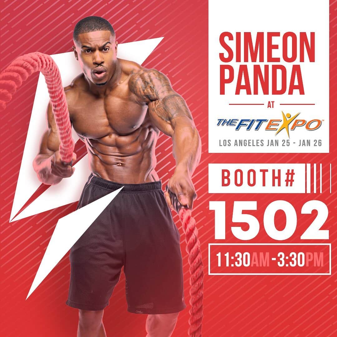 Simeon Pandaさんのインスタグラム写真 - (Simeon PandaInstagram)「@thefitexpo Lock in the booth & time: @innosupps booth 1502 | 11:30am - 3:30pm See you all there tomorrow! 💪🏾👊🏾」1月25日 9時04分 - simeonpanda
