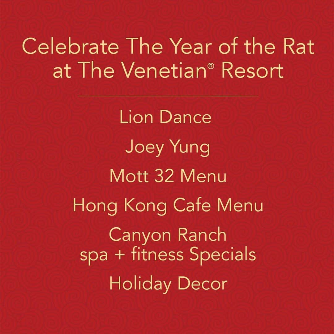 The Venetian Las Vegasさんのインスタグラム写真 - (The Venetian Las VegasInstagram)「Celebrate Lunar New Year with a traditional lion dance, specialty dining menus, spa services and more. Join us tomorrow for the start of Chinese New Year and enjoy everything The Venetian Resort has to offer. #chinesenewyear #lunarnewyear #vegas」1月25日 9時27分 - venetianvegas