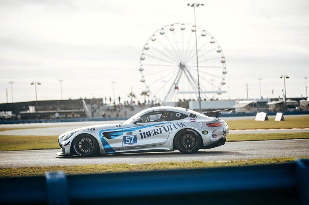 Mercedes AMGさんのインスタグラム写真 - (Mercedes AMGInstagram)「Triple victory! Our Mercedes-AMG GT4s lock out the first three places in the 4-hour race of the @imsa_racing Michelin Pilot Challenge. Riley Motorsports (#35) clinches the win and is followed by @winwardracing (#57 and #4) to round off a spectacular race day at @disupdates. Congratulations to all teams and drivers!  #IMSA #IMPC #MercedesAMGMotorsport #MercedesAMG」1月25日 9時47分 - mercedesamg