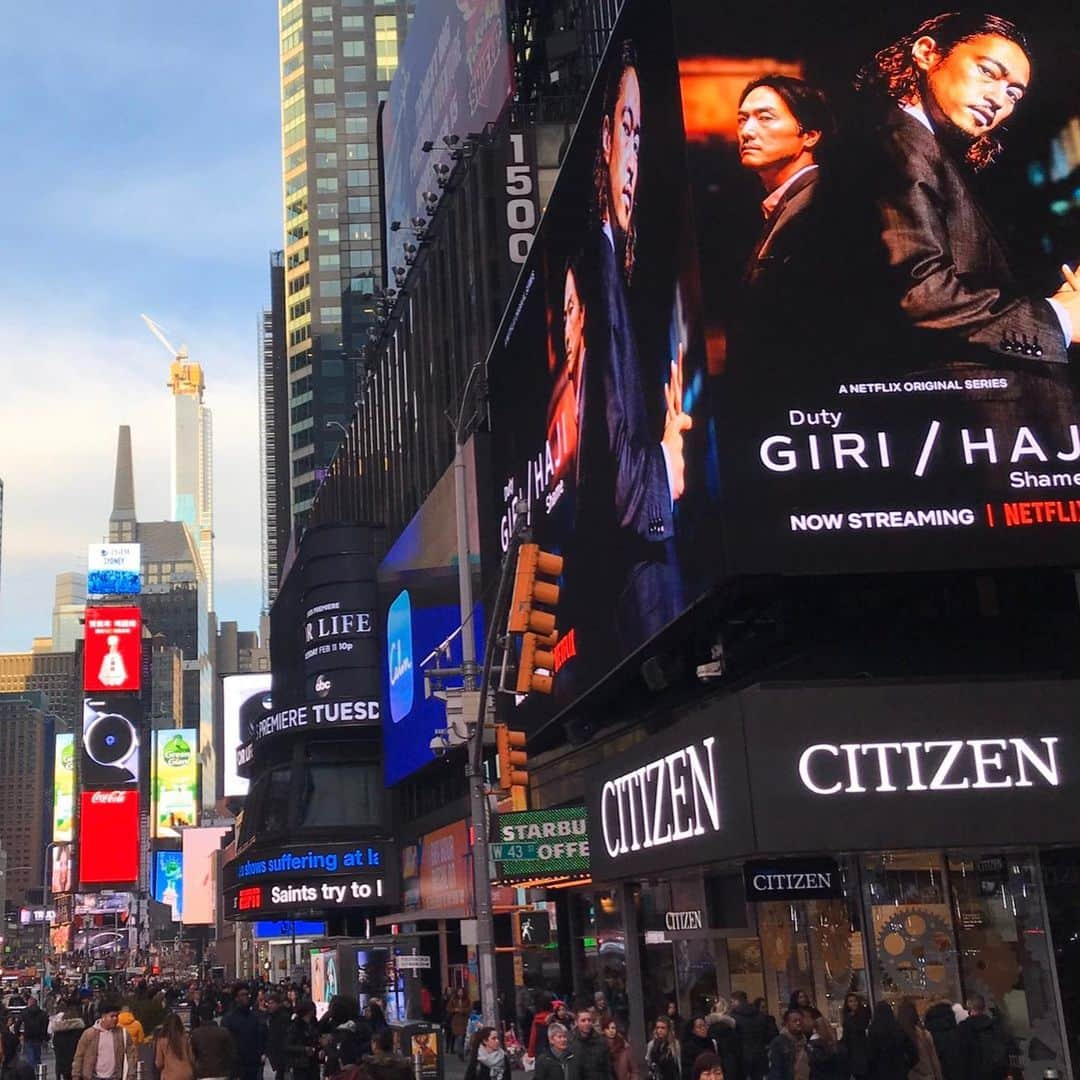 平岳大さんのインスタグラム写真 - (平岳大Instagram)「New York Times Square #girihaji」1月25日 9時53分 - takehiro49