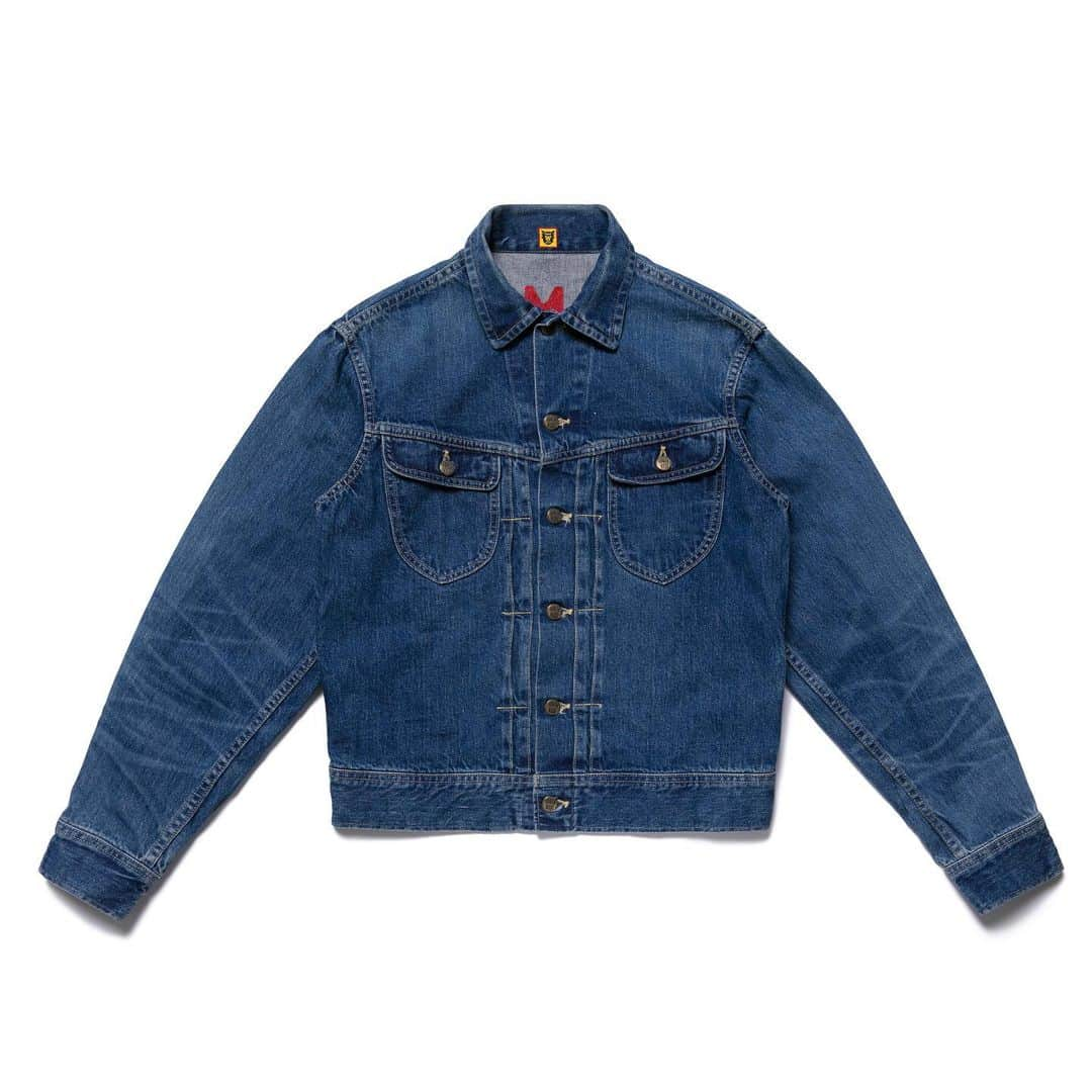 HUMAN MADEさんのインスタグラム写真 - (HUMAN MADEInstagram)「"DENIM WORK JACKET" now available in store and online. www.humanmade.jp﻿ ﻿ デニム生地のワークジャケットです。背面にチェーン刺繍が施されています。﻿ Classic denim work jacket with chain stitch embroidery.」1月25日 11時00分 - humanmade