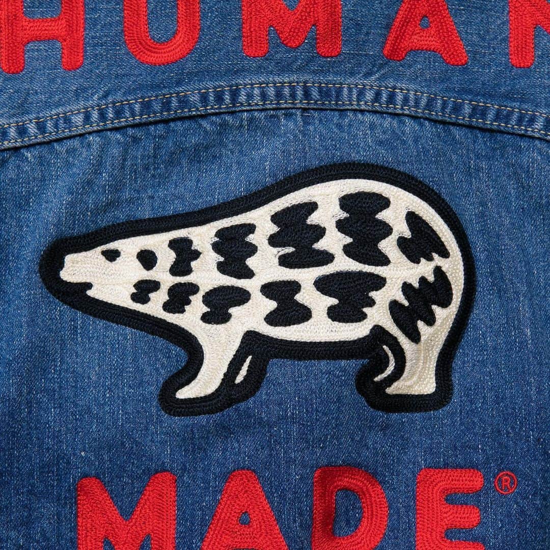 HUMAN MADEさんのインスタグラム写真 - (HUMAN MADEInstagram)「"DENIM WORK JACKET" now available in store and online. www.humanmade.jp﻿ ﻿ デニム生地のワークジャケットです。背面にチェーン刺繍が施されています。﻿ Classic denim work jacket with chain stitch embroidery.」1月25日 11時00分 - humanmade