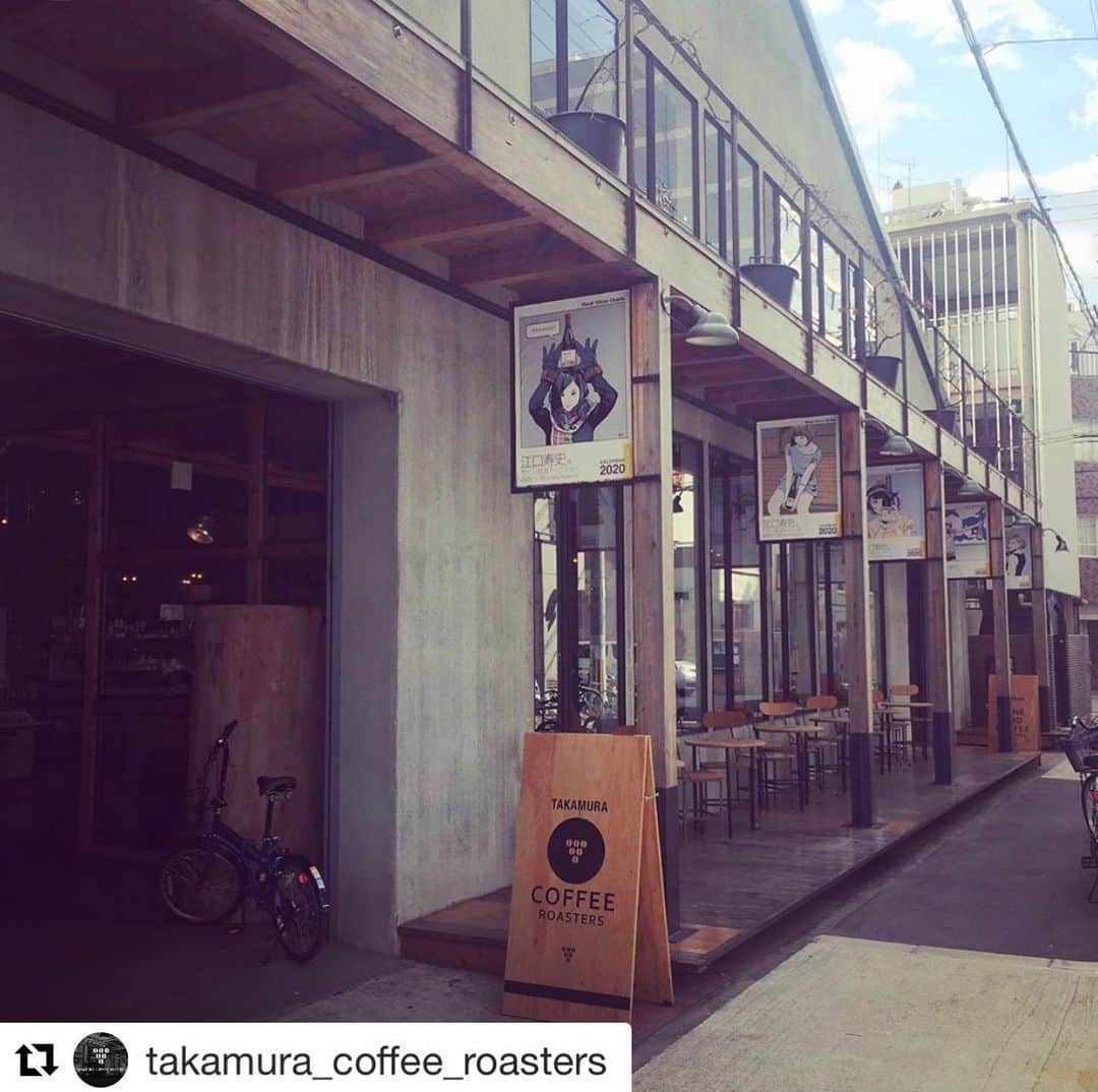江口寿史のインスタグラム：「明日、大阪江戸堀にある日本一カッコいいワイン＆コーヒーショップ タカムラワイン＆コーヒーロースターズ(@takamura_coffee_roasters )にて「RWGカレンダー2020」サイン会します。今年のカレンダーサイン会ツアー最後の会場になります。みんな来てねー！ ※２部制 【第１部】《トークショー》13:00～13:20（受付12:45〜） 《サイン会》13:30～15:00 【第２部】《トークショー》15:30～15:50（受付15:15～） 《サイン会》16:00～17:30 お問い合わせはTEL. 06-6443-3519」