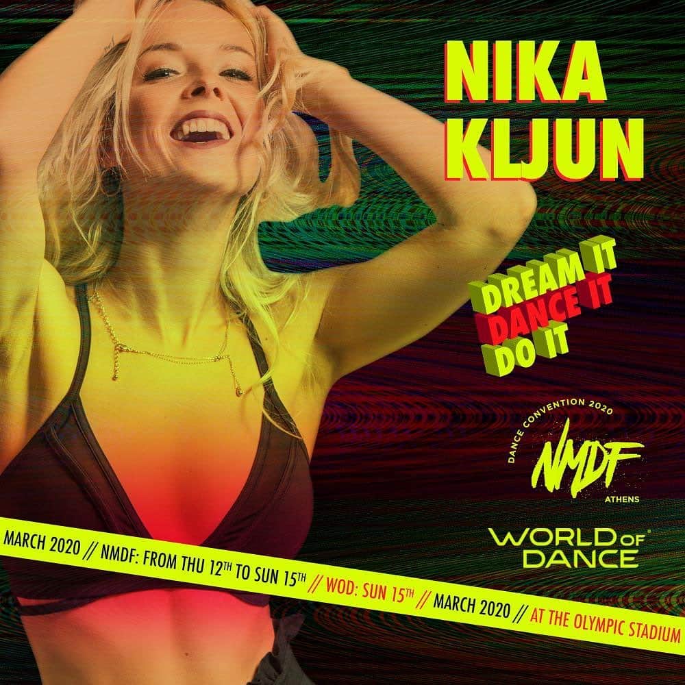 Nika Kljunのインスタグラム：「So excited to be soon back in Greece with all of you! 🙏🏼 🇬🇷 @nmdfconvention @nick_marianos u already know... ❤️❤️ so freaking proud of you! 💪🏼 I’ve been there since the very beginning & it’s keep on getting bigger and better... So happy to see my friends reaching for their goals and being successful. ☺️ Make sure you book your ticket to this event if you haven’t yet! Gonna be fire 🔥 as always! . #nmdf #nmdfconvention #danceweekend #athensgreece #danceworkshops #trainingpeaks #march2020」
