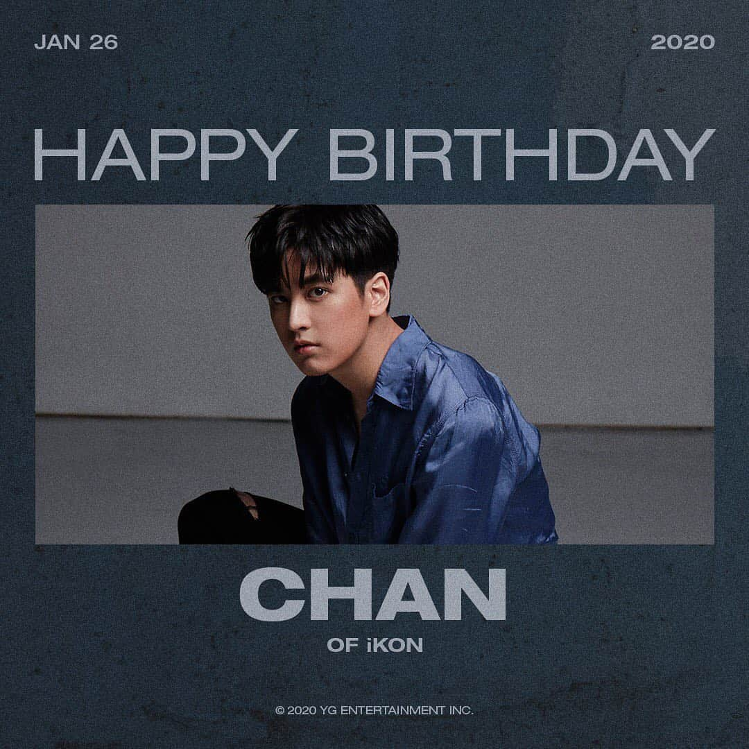 iKONさんのインスタグラム写真 - (iKONInstagram)「Happy Birthday🖤 #iKON #아이콘 #CHAN #찬우 #HAPPYBIRTHDAY #20200126 #YG」1月26日 0時00分 - withikonic