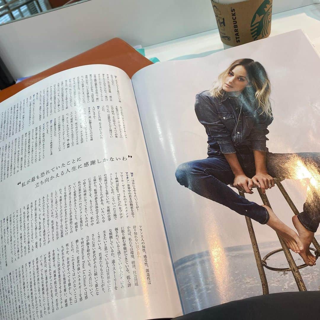 長谷川京子さんのインスタグラム写真 - (長谷川京子Instagram)「大好きな女優。マリオン・コティヤールがFIGAROでインタビューを受けています。 彼女の世の中に対する意見、自分への探究心、感銘を受けました。  #figarojapon#magazine#marioncotillard」1月26日 10時31分 - kyoko.hasegawa.722