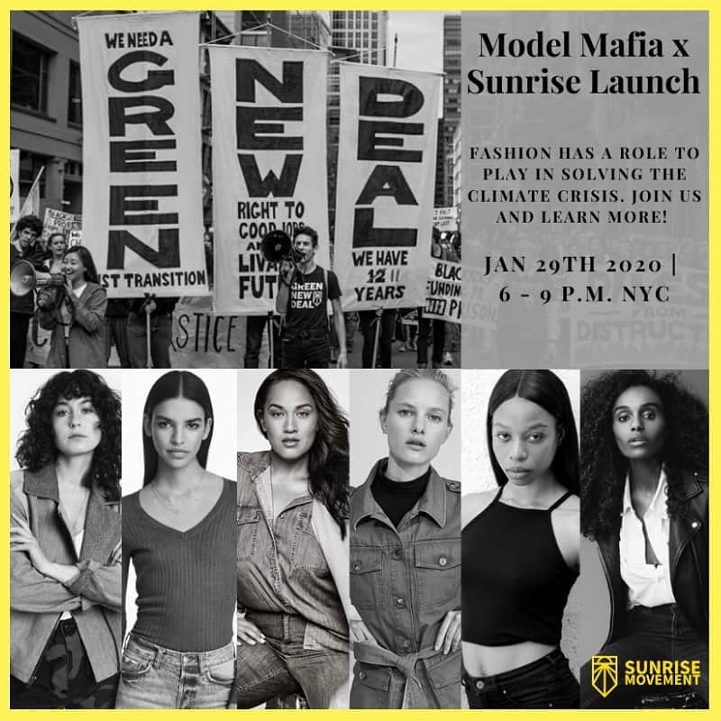 キャメロン・ラッセルのインスタグラム：「Calling all fashion industry friends! I'm so excited for the @modelactivist event this week. We’re hosting a @sunrisemvmt Launch Party on Weds night. There will be a screening of Sunrise Movement's film on how to win the Green New Deal and we'll be exploring how the fashion community can engage with this powerful opportunity to address the climate crisis! Space is limited! RSVP IN BIO! Jan 29, 6-9PM. Model activists  @hannah_utah @veronicapomee @gelila.bekele @madeleinewallace @kayelitaylor @austriaulloa will guide us through the evening, sharing their stories of challenge and change, and everyone who comes will have an opportunity to practice telling their own story too. Hope to see you ALL there ☺️」