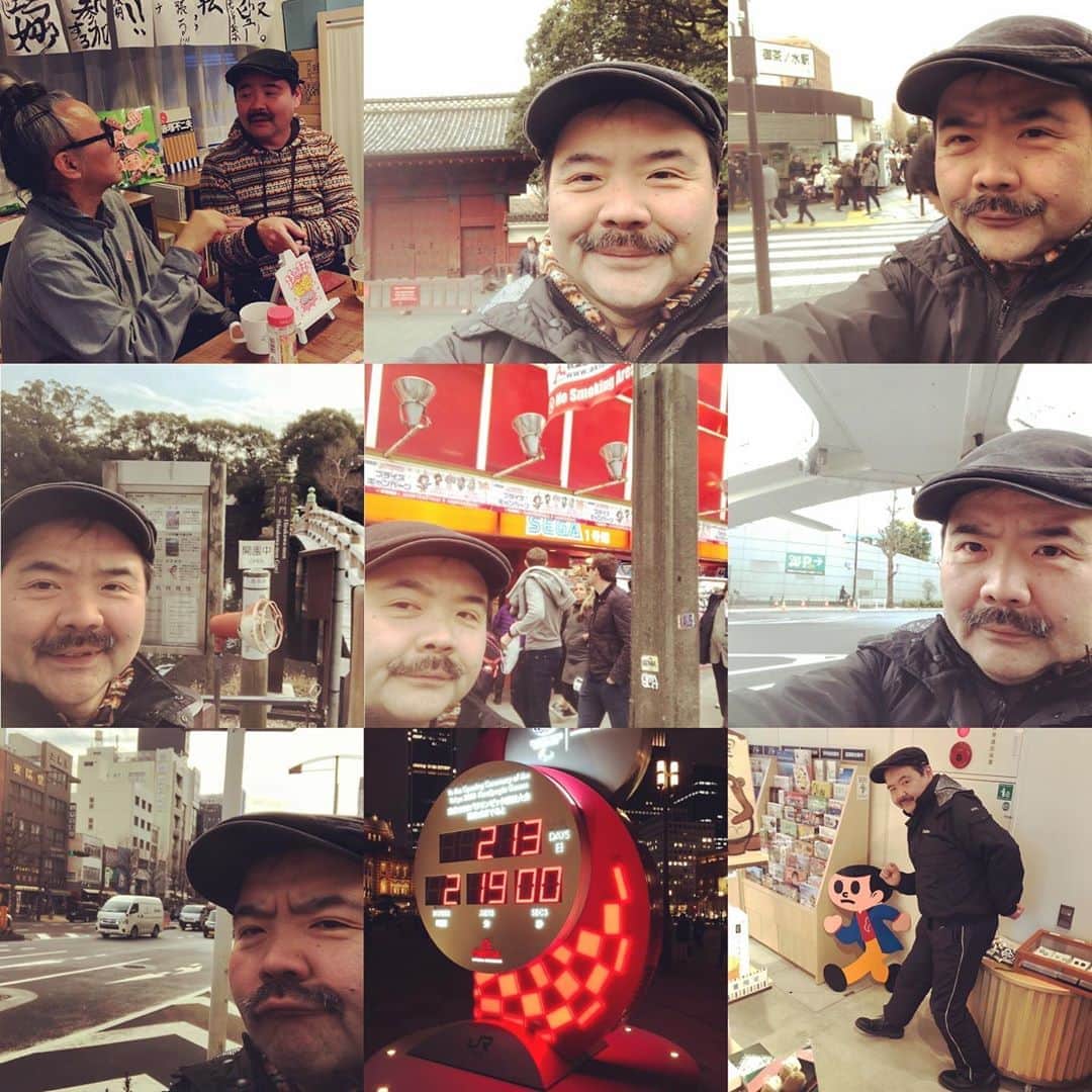オカノアキラのインスタグラム：「東京で週末過ごしました。８年ぶりに訪れた東京はオリンピックイヤーでいちだんとギラついてたと思いました。親愛なる東京フレンズありがとうでした！#皇居ランナーってほんとにいた #自転車で東京 #神保町 #九段下 #御茶ノ水 #秋葉原 #東大赤門 #文京区 #東京ドーム #坂道きつい #神田明神 #日本橋 #神田 #東京駅」