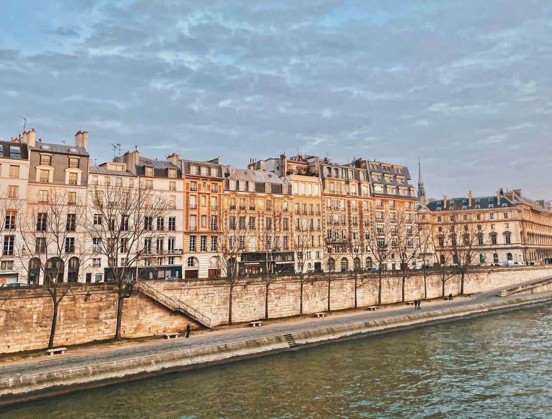カロリーヌ・ド・メグレのインスタグラム：「Sunset last night, Paris IV 🇫🇷」