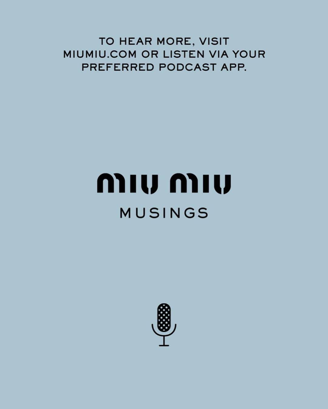 Miu Miuさんのインスタグラム写真 - (Miu MiuInstagram)「#MiuMiuMusings podcasts, a new series of debates by #MiuMiu and #PennyMartin. Episode One: It’s Time to Break Up with Our Phones, as deliberated by the design critic #AliceRawsthorn and the writer #LaurenCollins in #London on June 18th, 2019.  You can now listen to the Miu Miu Musing podcasts on @Apple Podcasts and on miumiu.com  #BellaFreud #DinaAsherSmith #KirstyWark #RussellTovey #SusieLau」1月26日 20時08分 - miumiu
