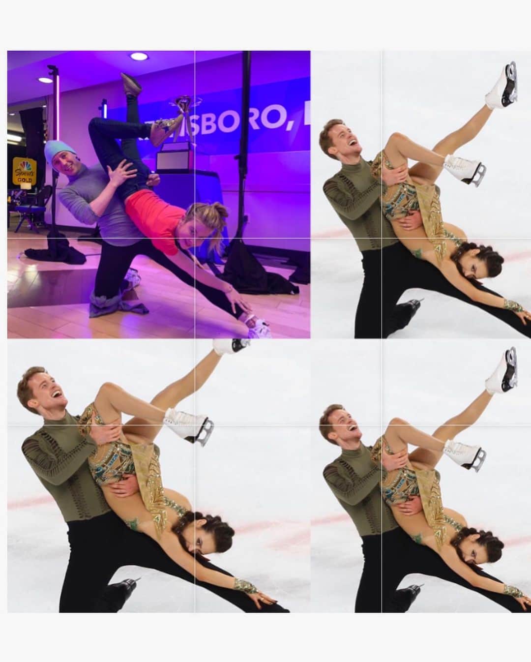 タラ・リピンスキーさんのインスタグラム写真 - (タラ・リピンスキーInstagram)「We tried to try the champions  pose. (@chockolate02 @evan_bates ) ⛸⛸⛸⛸⛸ | STEP 1. TRY  STEP 2. WHAT IT SHOULD LOOK LIKE  STEP 3. LESSON  STEP 4. NAIL IT (sort of) 😂 #uschamps20」1月27日 2時43分 - taralipinski