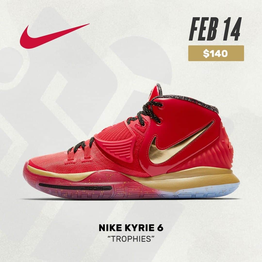 Sneaker Newsさんのインスタグラム写真 - (Sneaker NewsInstagram)「#SNReleaseAlert : The Nike Kyrie 6 "Trophies" for All-Star 2020 releases on February 14th for $140. Link in bio for the full details.」1月27日 4時00分 - sneakernews