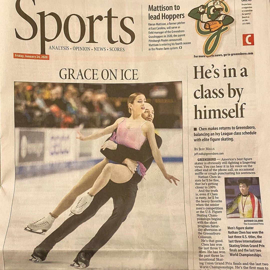 のインスタグラム：「So grateful that I get to live my art. 💕 Thank you @usfigureskating @ncskate2020 @coach.dalilah @metastrength @skatingbyilona and of course @doshea213 for an inspirational week. Honored to punch my ticket to 4CC.」