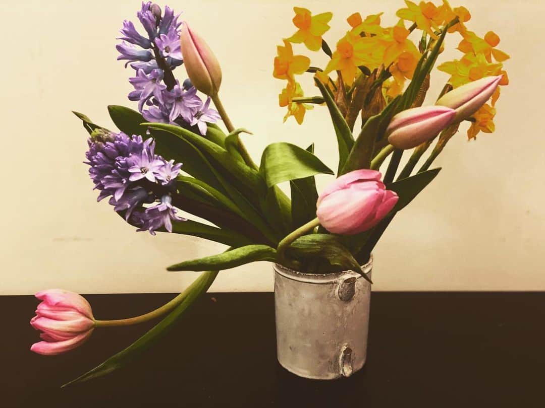 布袋寅泰さんのインスタグラム写真 - (布袋寅泰Instagram)「なんともかぐわしい花たちよ。春待つの湖畔のバレリーナのよう。#flower  #花を生ける」1月27日 6時25分 - hotei_official
