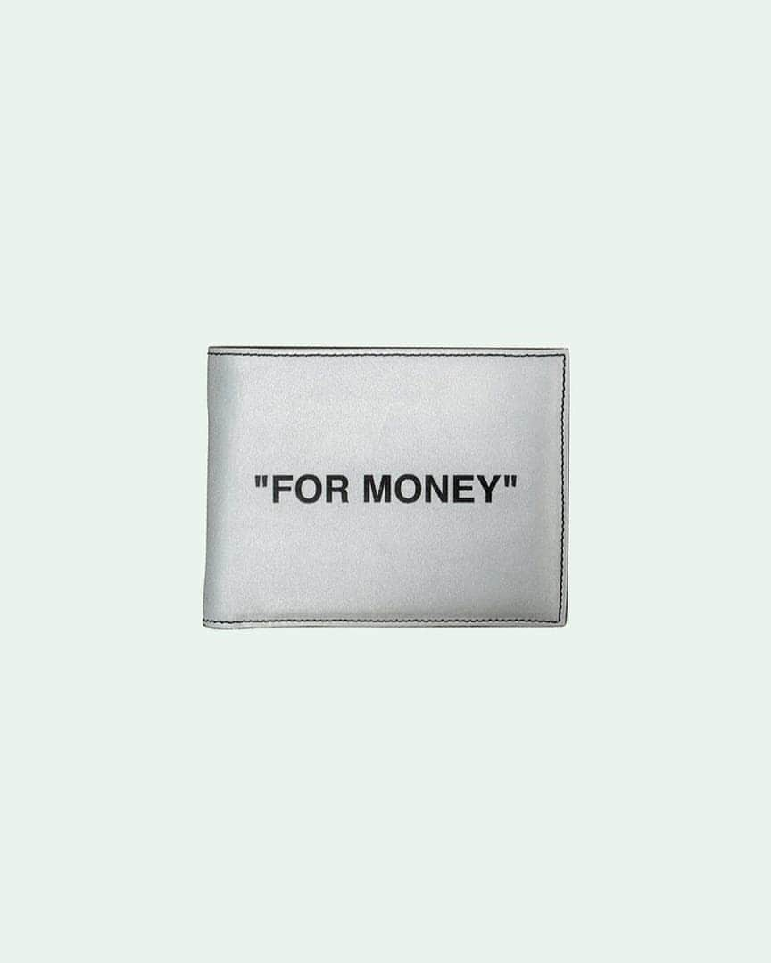 OFF-WHITE C/O VIRGIL ABLOHさんのインスタグラム写真 - (OFF-WHITE C/O VIRGIL ABLOHInstagram)「Off-White™ leather wallet with "for money" text printed black at front and on the inside now available online at off---white.com」1月27日 7時03分 - off____white