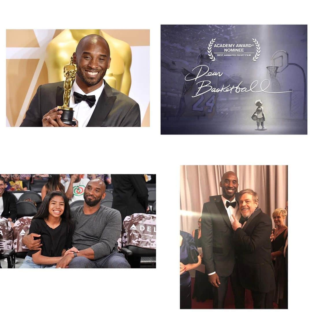 マーク・ハミルさんのインスタグラム写真 - (マーク・ハミルInstagram)「Kobe won the Best Animated Short #AcademyAward for writing & narrating #DearBasketball (music by #JohnWilliams)-It was his heartfelt love-letter to the game that made him a legend & a superstar. It was an honor to present him his much-deserved Oscar.#GoneTooSoon #RIPGiannaBryant #RIPKobeBryant」1月27日 9時48分 - markhamill