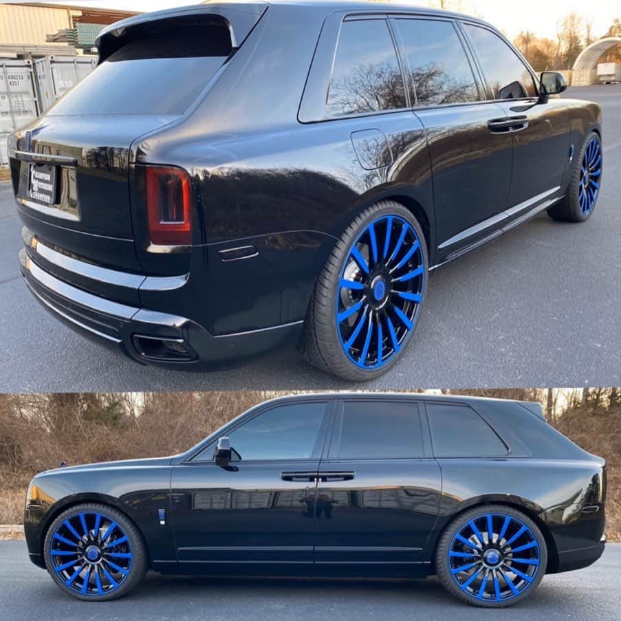 CarsWithoutLimitsさんのインスタグラム写真 - (CarsWithoutLimitsInstagram)「Custom Rolls Royce Cullinan for @0ne0fone featuring 26” Forgiatos and some @nipseyhussle touch by @careffex 🖌  #carswithoutlimits #rollsroyce #cullinan」1月27日 11時16分 - carswithoutlimits