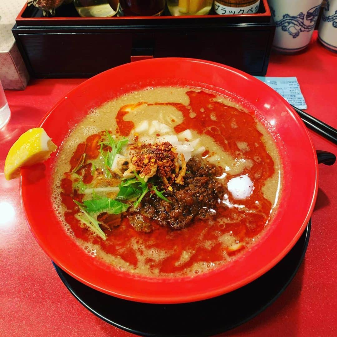 金村義明さんのインスタグラム写真 - (金村義明Instagram)「#マグロ節スープの坦々麺 #ハマりまくり #サウナ入って汗絞り出して #2日連続 #タオル持参して #ダイブ飯ダブル #スープも全部飲んだ  #汗吹き出して #超劇うまままままままままし」1月27日 11時48分 - yoshiaki_kanemura