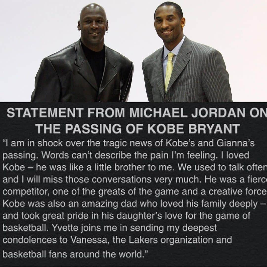 Despierta Americaさんのインスタグラム写真 - (Despierta AmericaInstagram)「Comunicado de #MichaelJordan por la muerte de Kobe Bryant. “Las palabras no pueden describir el dolor que siento. Amé a Kobe, él era como un hermano menor para mí”.」1月27日 13時00分 - despiertamerica