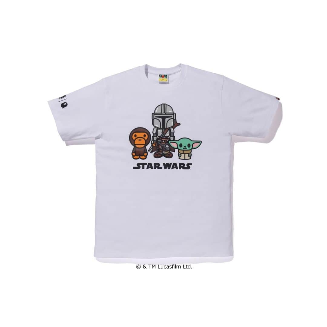 ア ベイシング エイプさんのインスタグラム写真 - (ア ベイシング エイプInstagram)「@starwars x A BATHING APE® collaboration, features BABY MILO® next to the Child and the Mandalorian™ from the hit Disney+ series, THE MANDALORIAN™. Printed on tees, these must-haves for STAR WARS and BAPE® fans will be available from Saturday, February 29th at selected A BATHING APE® locations, BAPE.COM WEB STORE, and on ZOZOTOWN. Please contact your local BAPE STORE® location for availability. #STARWARSxBAPE」2月25日 10時00分 - bape_japan