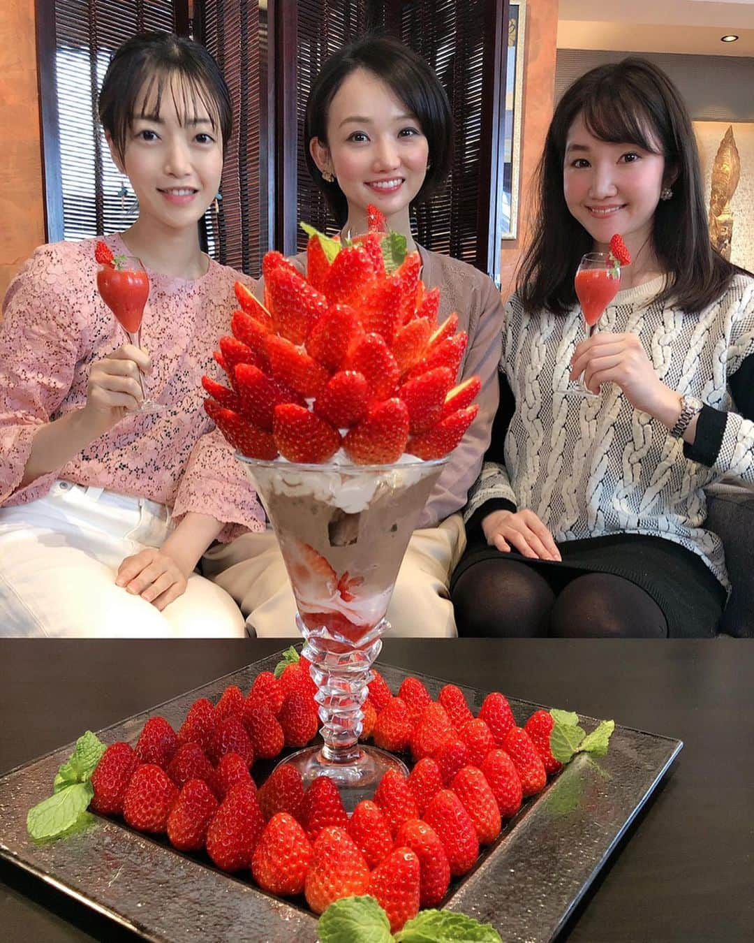 芽華ららさんのインスタグラム写真 - (芽華ららInstagram)「🍓🍓🍓🍓🍓﻿ ﻿ ららのいちご活動その①🍓💕﻿ ﻿ 座ったままでイチゴ狩り💓﻿ イチゴを100個使ったおっきなパフェ😍🍓﻿ ﻿ ３人で食べれるかな〜と心配だったけど、ぺろりと食べちゃいました🥰﻿ ﻿ イチゴは大好きだから永遠に食べれるよ😉🍓💓﻿ でもイチゴフレーバーは得意じゃないから食べません🤣💔﻿ ﻿ I’m crazy about strawberries 🍓 ﻿ This parfait made of 100 strawberries!!﻿ I’m sooooo happy <3﻿ ﻿ ﻿  #strawberry#love#happy#大好き#イチゴ#苺#パフェ#イチゴパフェ#東京カレンダー#東カレ倶楽部#rarastagram#❤️」2月25日 12時24分 - rara.world