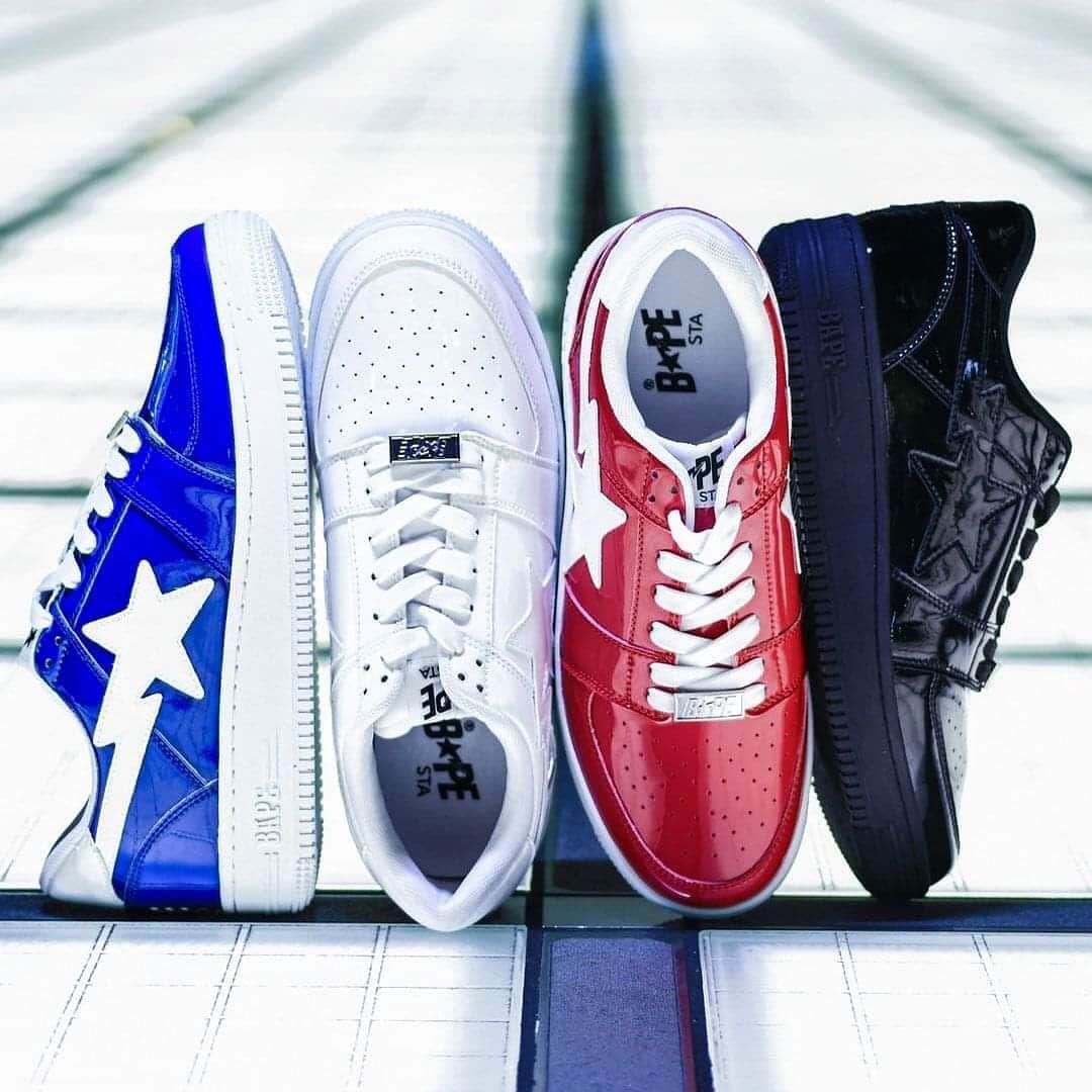 HYPEBEASTさんのインスタグラム写真 - (HYPEBEASTInstagram)「@hypebeastkicks: @bape_japan continues to celebrate the BAPE STA sneaker’s 20th anniversary with four glossy colorways. Look for ‘em to release at its stores and website on February 22.⁠ Photo: BAPE」2月21日 19時14分 - hypebeast