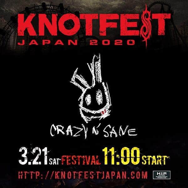 CRAZY N’ SANE（クレイジー・イン・セイン）のインスタグラム：「#knotfestjapan  3.21 DAY 2 FESTIVAL  11:00  #crazynsane」