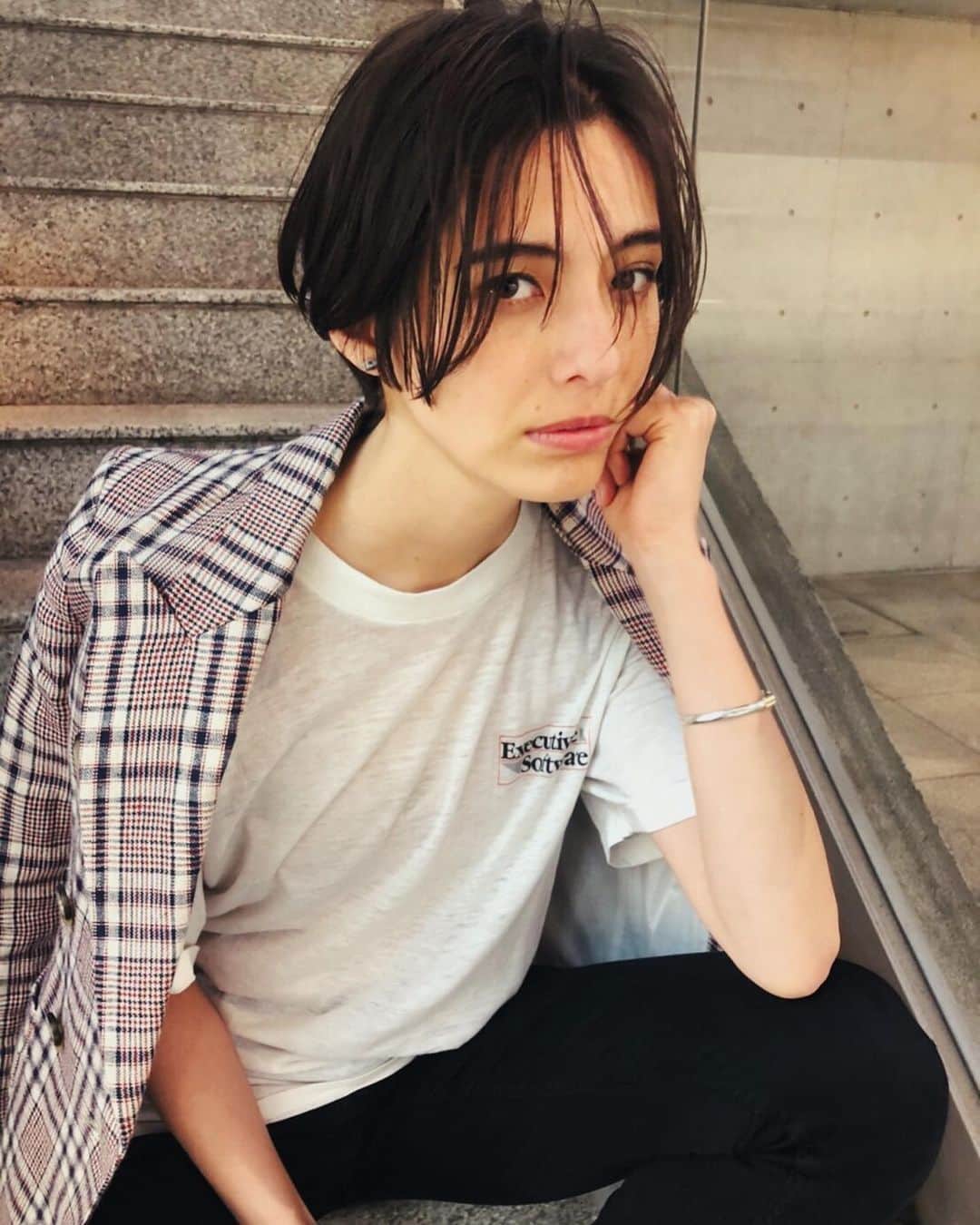 サンドバーグ直美のインスタグラム：「Fresh cut💗👨🏻 by @rumi_kaneko」