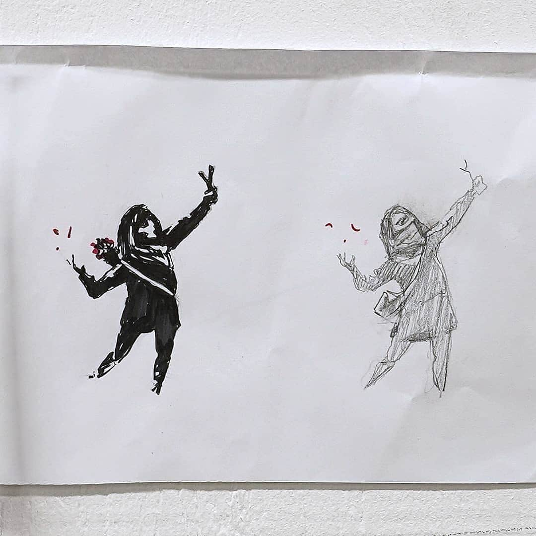 HYPEBEASTさんのインスタグラム写真 - (HYPEBEASTInstagram)「@hypebeastart: @banksy reveals some initial sketches for the Barton Hill street artwork.⁠⠀ Photos: Banksy」2月21日 19時11分 - hypebeast