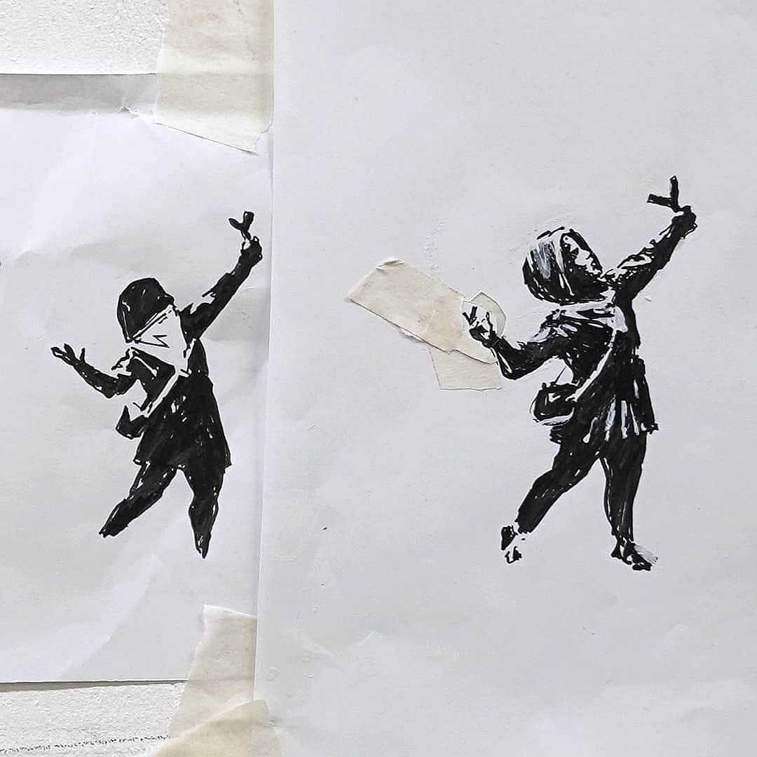 HYPEBEASTさんのインスタグラム写真 - (HYPEBEASTInstagram)「@hypebeastart: @banksy reveals some initial sketches for the Barton Hill street artwork.⁠⠀ Photos: Banksy」2月21日 19時11分 - hypebeast