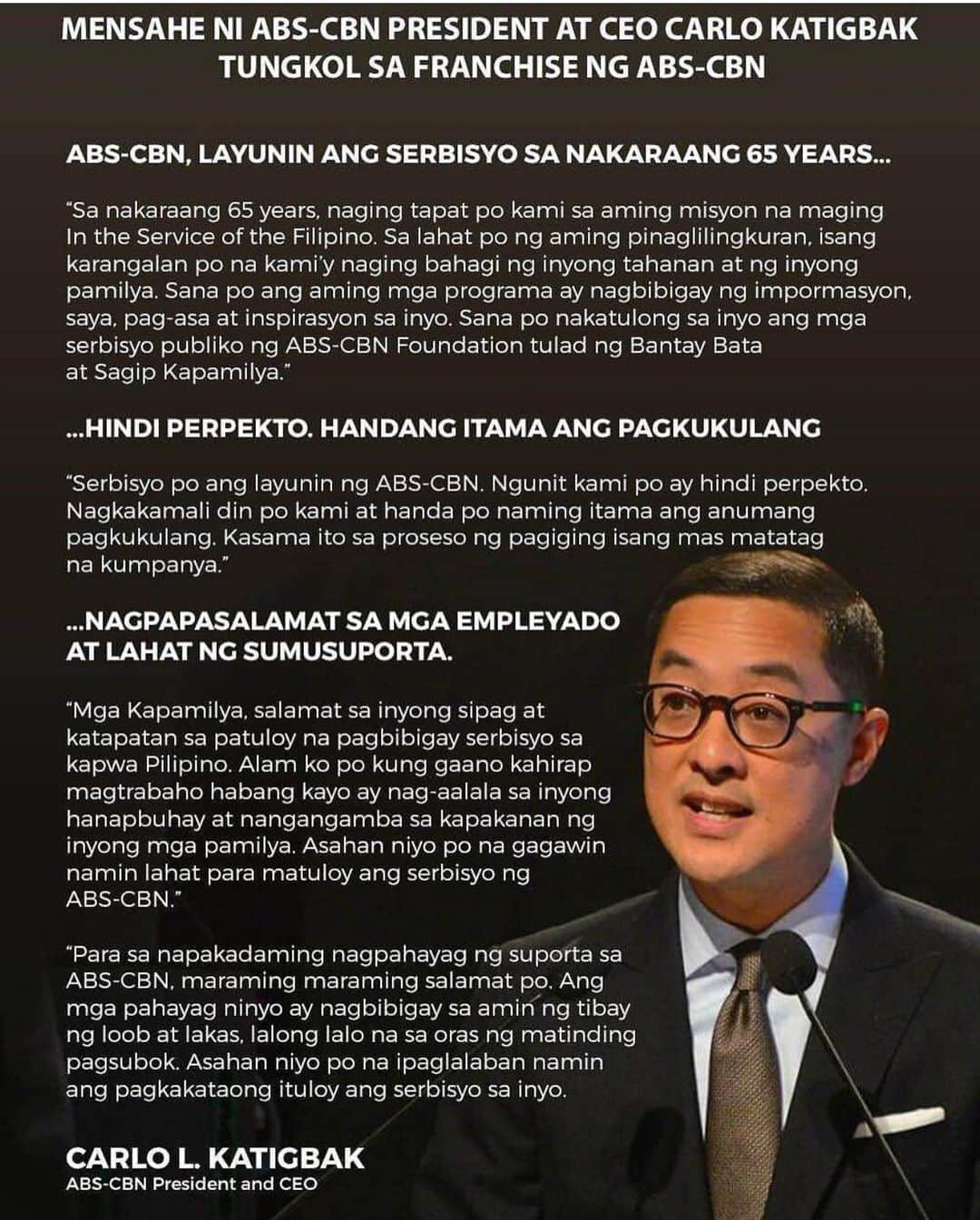 Kim Chiuさんのインスタグラム写真 - (Kim ChiuInstagram)「Growing up namulat ako sa turo ng guro ko sa skwelahan “We Live in a Democratic Country where we have the freedom of speech, expression and right to information.” “Philippines is one of the 167 democratic countries around the world.” Diko alam na mahahalungkat ko yung nagpag aralan ko noon at gamiting ngayon. #AbsCbn helped not just me but millions of people around the world, to shut down a company that has been part of every filipinos lives? Our president has spoken. Ginoo na ang bahala sa inyo. Hinaot mi na madungog ug hinaot mi na malampasan ni na problema. Padayon ang #InTheServiceOfTheFilipino #NoToAbsCbnShutDown #FamilyIsForever (BISAYA aron masabtan.)」2月21日 21時21分 - chinitaprincess