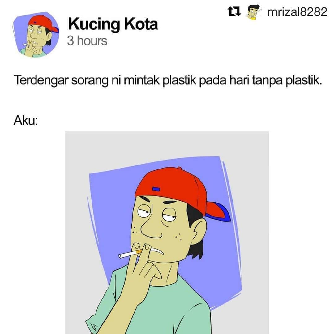 Koleksi Komik Malaysiaさんのインスタグラム写真 - (Koleksi Komik MalaysiaInstagram)「#Repost @mrizal8282 with @get_repost ・・・ Komik tepi: Plastik. . Recomended pages: @triglobe_artstudio @pau_panas_ @mambang.kasau . #komik #instakomik #komikbyrizal #komikmalaysia #gengkomik #sentap #lawak #hiburan #komiklakibini #komikpendek #komiklawak」2月21日 21時34分 - tokkmungg_exclusive