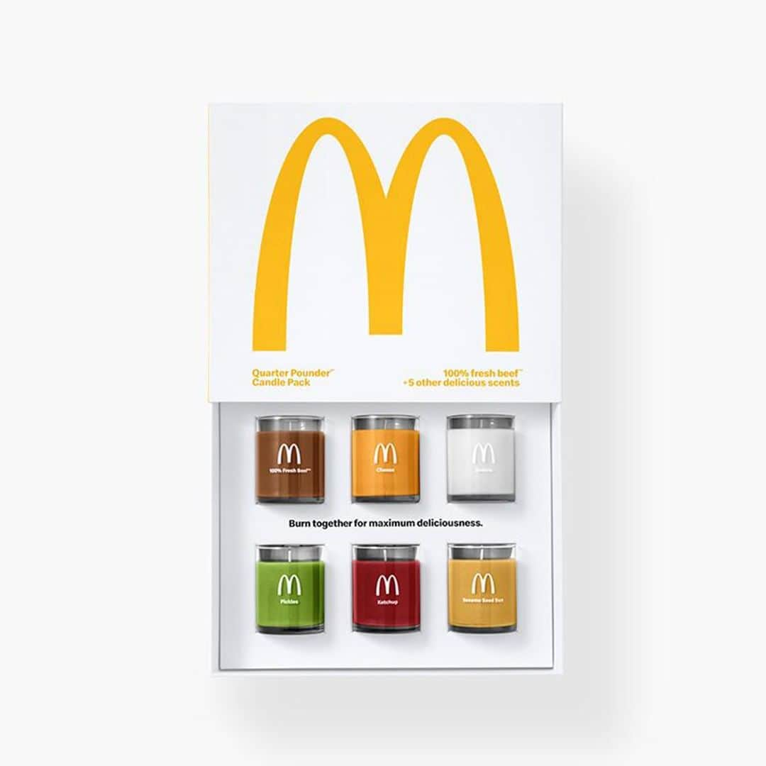 HYPEBEASTさんのインスタグラム写真 - (HYPEBEASTInstagram)「#hypeAF: @mcdonalds has crafted limited edition burger scented candles for its Quarter Pounder Fan Club. It includes scents of “100% Fresh Beef,” “Ketchup,” “Pickle,” “Cheese,” “Onion” and “Sesame Seed Bun,” which smell better when burned together “for maximum deliciousness.” It’s set for a staggered release over at Golden Arches Unlimited.⁠ Photo: Golden Arches Unlimited」2月21日 21時45分 - hypebeast